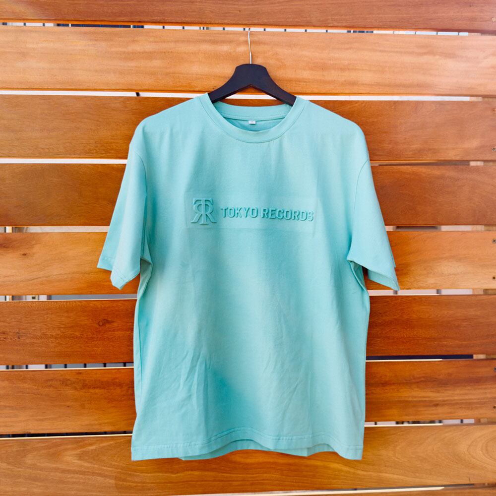 エンボスロゴTシャツ-ブルー